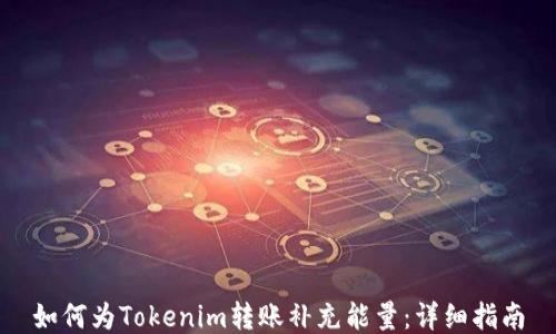 
如何为Tokenim转账补充能量：详细指南