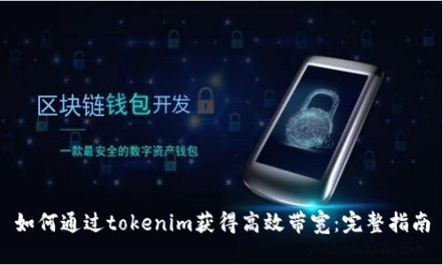 如何通过tokenim获得高效带宽：完整指南
